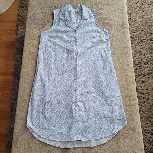 Joie button down sleeveless floral shirt dress size medium - Picture 3 of 13